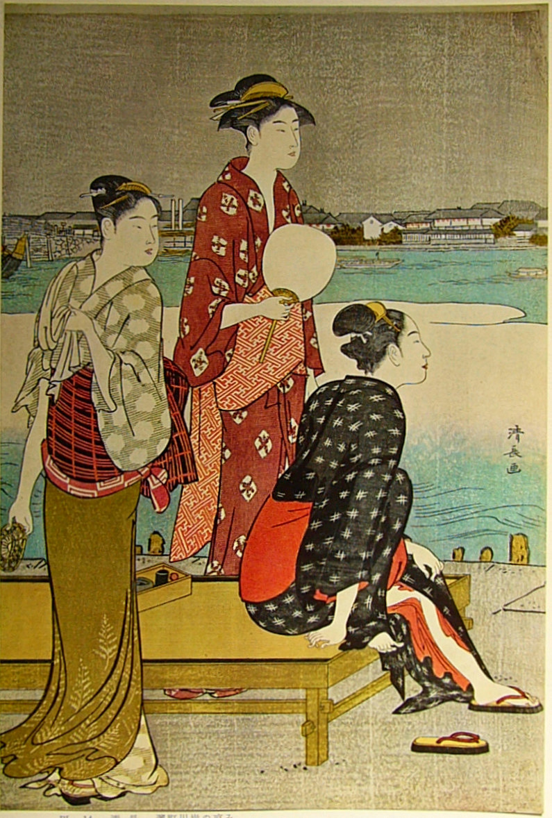 Kiyonaga_Riverside01.jpg - 浮世繪之  鳥居清長