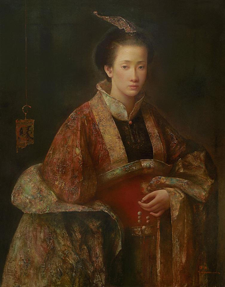 Tang_Wei-Min-tr-art1.JPG - 唐偉民  人物油畫  (藏族少女)