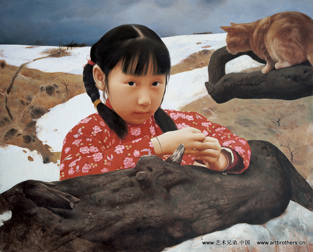 1994早春的雪80x100cm.jpg - 油畫大師  王沂東