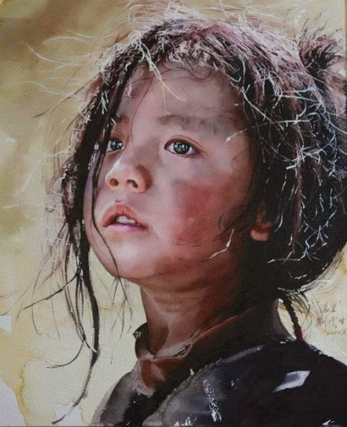 Watercolor Painting by Chinese artist Liu Yunsheng_.jpg - 劉雲生  人物水彩